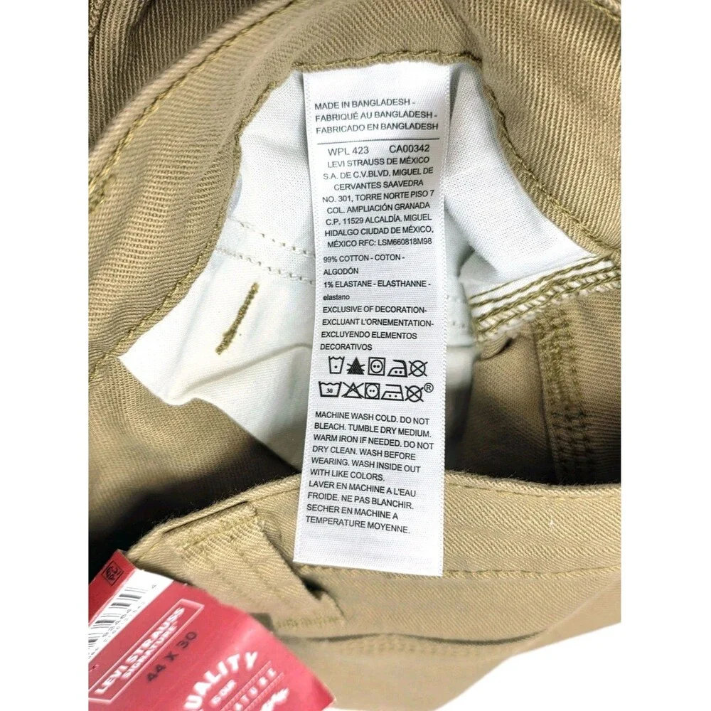 Levi Strauss Signature 44x30 Men's Cotton Carpenter Jeans American Khaki Relaxed